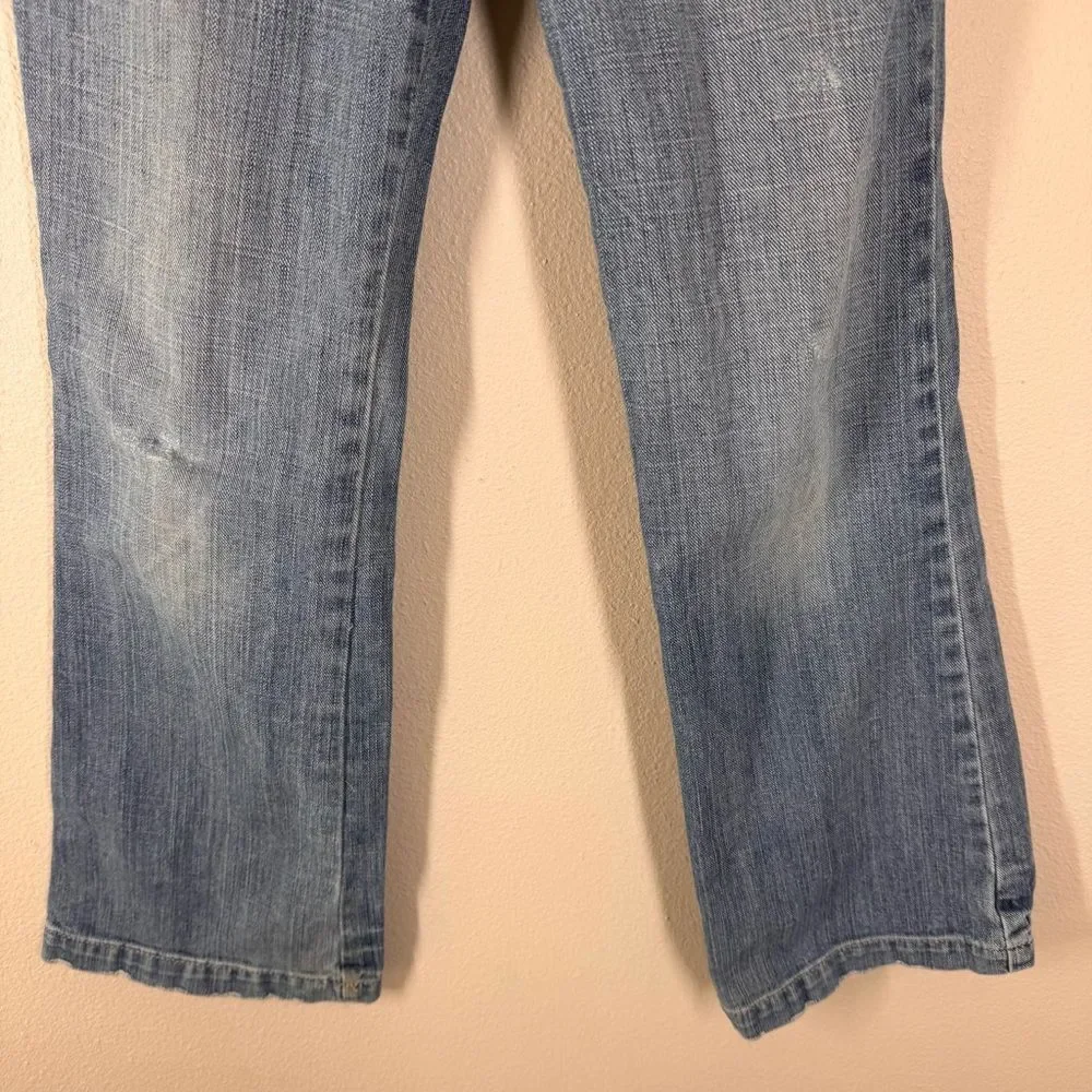 Gap Vintage Girls Y2K Flare Jeans Embroidered Heart Medium Wash Denim Size 12